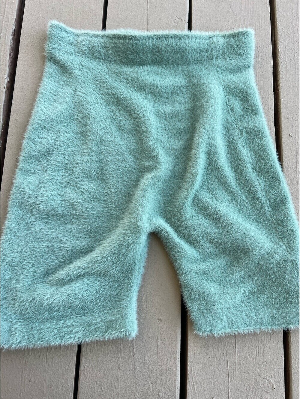 Gym Shark Whitney Simmons Green Fussy Eyelash Knit Shorts M